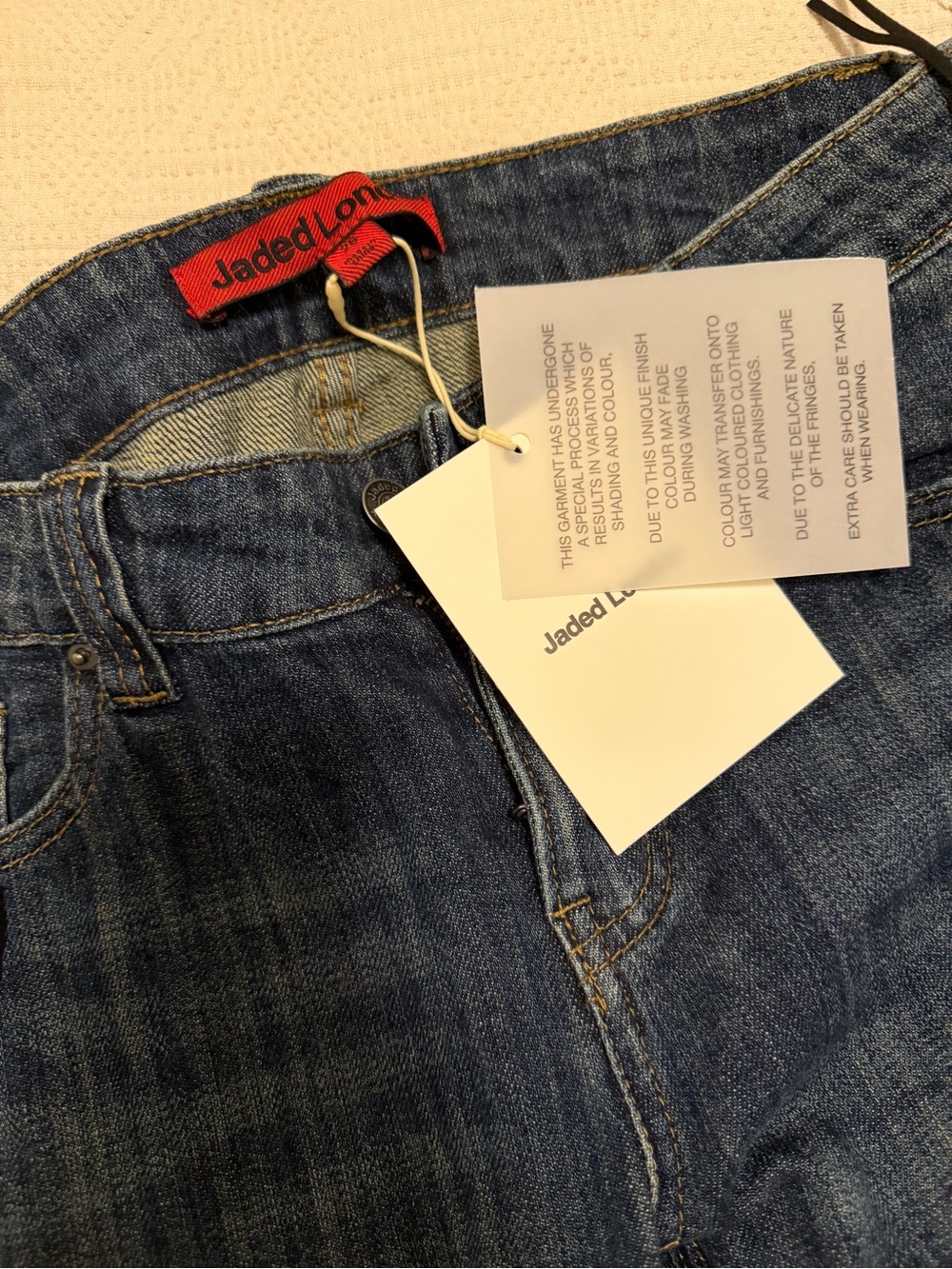 Jaded London El Topo Fringe Bootcut Jeans in Blue Wash - Picture 11 of 11